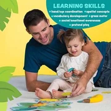 Peaceable Kingdom Monkey Around First Game for Toddlers Interactive play with Parent Ages 2+