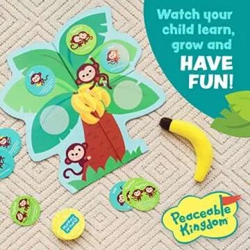 Peaceable Kingdom Monkey Around First Game for Toddlers Interactive play with Parent Ages 2+