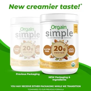 Orgain Simple Vegan Protein Powder - Peanut Butter Flavor 20g