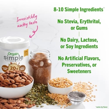 Orgain Simple Vegan Protein Powder - Peanut Butter Flavor 20g