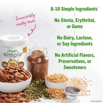 Orgain Simple Vegan Protein Powder - Peanut Butter Flavor 20g