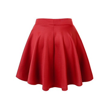 MBJ WB211 Women's Stretchy Flared Skater Skirt in Red