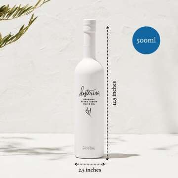 Kosterina - Original Extra Virgin Olive Oil, Cold-Pressed Greek EVOO, Made from 100% Pure Early Harvest Koroneiki Olives, Natural Superfood, Polyphenol Rich, High Antioxidants (16.9 oz)