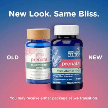 Mommy's Bliss Prenatal Multivitamin with Iron and Folic Acid for Baby and Mom