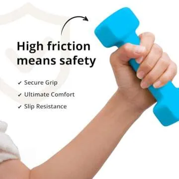 Portzon Weights Dumbbells 10 Colors Options Compatible with Set of 2 Neoprene Dumbbells Set,1-15 LB, Anti-Slip, Anti-roll, Hex Shape