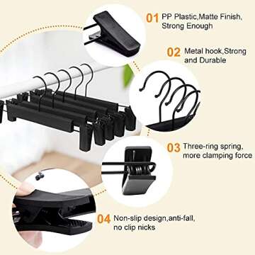 LAMITOCS Adjustable Pants Hangers for Efficient Closet Space