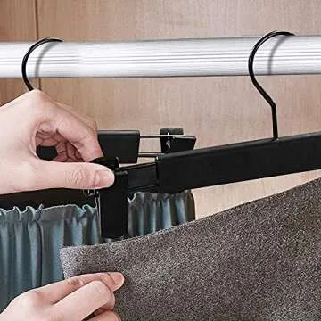LAMITOCS Adjustable Pants Hangers for Efficient Closet Space
