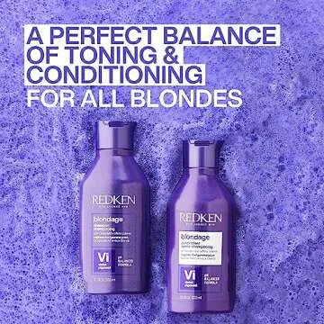 Redken Blondage Color Depositing Purple Conditioner | For Blonde Hair | Neutralizes Brass & Moisturizes Hair | With Pure Violet Pigments | Tones Hair for Cool and Ash Blonde Colors