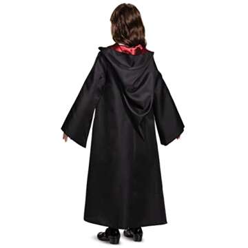 Disguise Harry Potter Gryffindor Robe, Official Hogwarts Wizarding World Costume Robe, Deluxe Kids Dress Up Accessory, Child Size Small (4-6), Black & Red