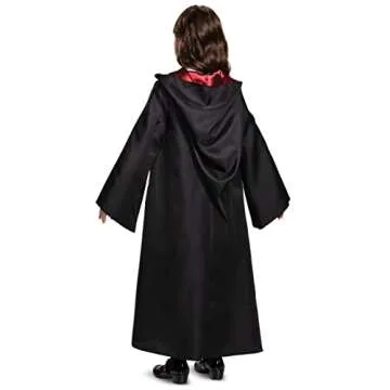 Disguise Harry Potter Gryffindor Robe, Official Hogwarts Wizarding World Costume Robe, Deluxe Kids Dress Up Accessory, Child Size Small (4-6), Black & Red