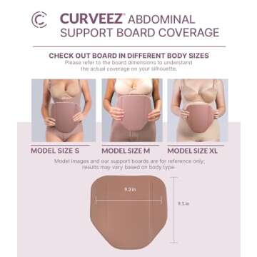 CURVEEZ Ab Board Post Surgery Liposuction - Tabla Abdominal for Tummy Tuck Recovery Must Haves - Lipo Foam Board for Flattening Abs - Abdominal Board Multipurpose - Essential Lipo Boards 360