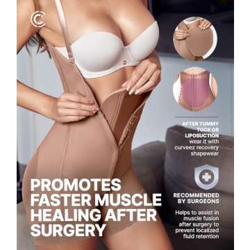 CURVEEZ Ab Board Post Surgery Liposuction - Tabla Abdominal for Tummy Tuck Recovery Must Haves - Lipo Foam Board for Flattening Abs - Abdominal Board Multipurpose - Essential Lipo Boards 360