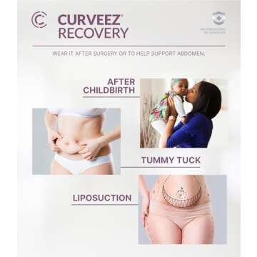 CURVEEZ Ab Board Post Surgery Liposuction - Tabla Abdominal for Tummy Tuck Recovery Must Haves - Lipo Foam Board for Flattening Abs - Abdominal Board Multipurpose - Essential Lipo Boards 360