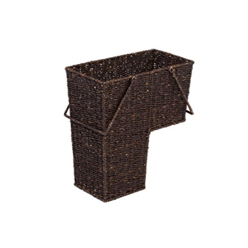Trademark Innovations 15" Wicker Storage Stair Basket With Handles (Brown)