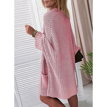 Chic Oversized Knit Batwing Cardigan for Women