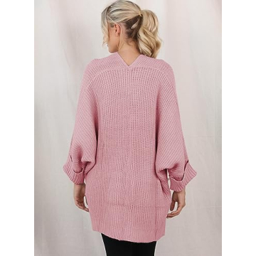 Chic Oversized Knit Batwing Cardigan for Women
