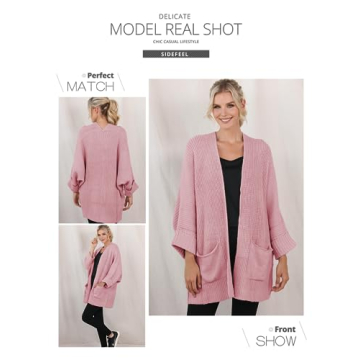 Chic Oversized Knit Batwing Cardigan for Women