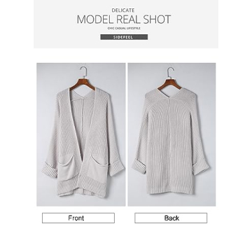 Chic Oversized Knit Batwing Cardigan for Women