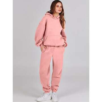 ANRABESS Womens 2 Piece Outfits Lounge Hoodie Oversized Sweatshirt Jogger Sweatpants Y2K Tracksuit S...