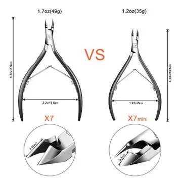 Cuticle Nippers Salon Grade for Manicurist Extremely Sharp Effortless Cuticle Trimmer Precise Clippers Pedicure Manicure Nail Care Tool, opove X7 mini, Space Gray