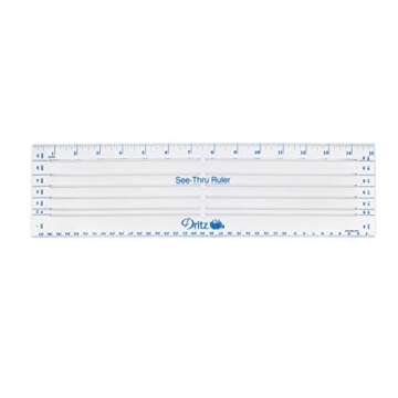 Dritz See-Thru Dressmakers Ruler for Accurate Sewing Projects