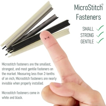 The Original MicroStitch® Micro-Fastener Kit: Your Ultimate Handheld Stitch Gun for Quick Clothing Fixes, Tagging, Sewing, and Quilting – Includes Tool, Needle, and 1080 Micro-Fasteners