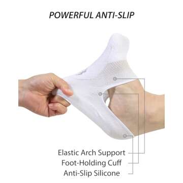 Pro Mountain No Show Socks Size XL White 8 Pack Women Men Cotton Cushion Footies Liner Sneakers Work...