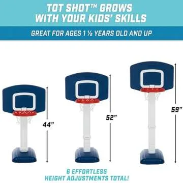 GoSports Tot Shot Basketball Set - Adjustable Fun for Kids