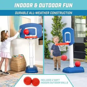 GoSports Tot Shot Basketball Set - Adjustable Fun for Kids