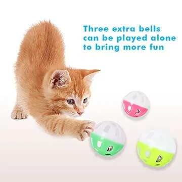 UPSKY Cat Toy Roller 3-Level Turntable Cat Toy Balls with Six Colorful Balls Interactive Kitten Fun Mental Physical Exercise Puzzle Toys