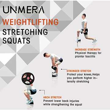 Squat Wedge Block 6PCS Adjustable Non-slip Rubber Squat Ramp,squat Wedge For Heel Elevated Squat,Weight Lifting,Calf Stretcher, Deadlift Squat Improve Mobility Balance And Strength Performance