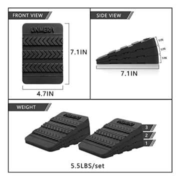Squat Wedge Block 6PCS Adjustable Non-slip Rubber Squat Ramp,squat Wedge For Heel Elevated Squat,Weight Lifting,Calf Stretcher, Deadlift Squat Improve Mobility Balance And Strength Performance