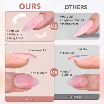 BTArtbox Soft Gel Nail Tips for Stunning Press On Nails