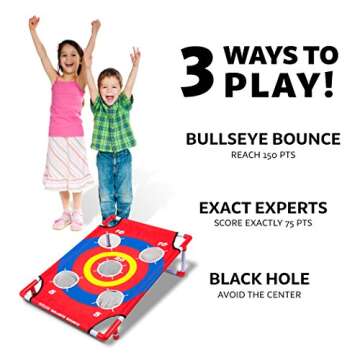 GoSports Bullseye Bounce Cornhole Toss Game - Great for All Ages & Includes Fun rules