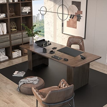 MOOGCO Leather Desk Organizer Set for Office