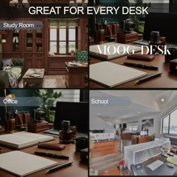 MOOGCO Leather Desk Organizer Set for Office