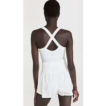 FP Movement by Free People Women's Way Home Skort Romper, White, L