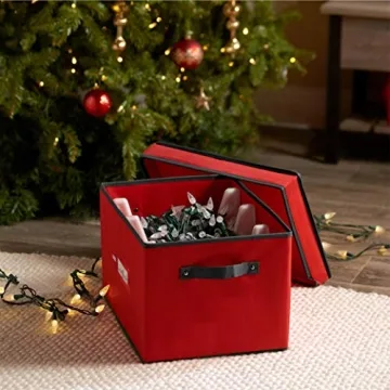 ZOBER Christmas Light Storage - Durable Light Organizer Box