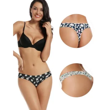 Voenxe Seamless Thong Underwear for Women – 5-Pack