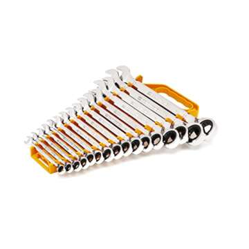 GEAWRENCH 16 Pc. Reversible Ratcheting Combination Wrench Set, Metric - 9602N