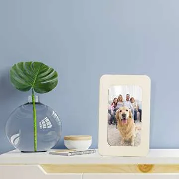 RYKOMO 12 Pieces DIY Wooden Picture Frames, Unfinished Solid Wood Photo Picture Frames for 4 x 6 in Photos, Standing Wooden Picture Frame for Crafts, DIY Painting, Birthday, Wedding