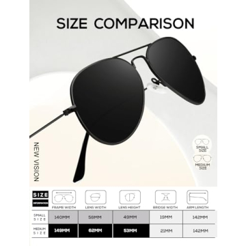 KALIYADI Polarized Aviator Sunglasses UV Protection 3-Pack