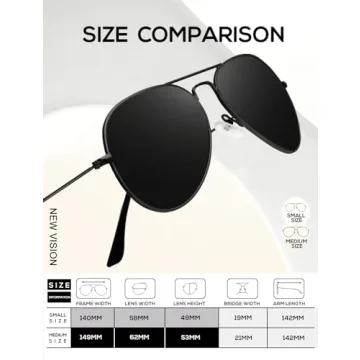 KALIYADI Polarized Aviator Sunglasses UV Protection 3-Pack