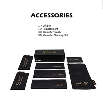 KALIYADI Polarized Aviator Sunglasses UV Protection 3-Pack