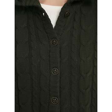 Outlander Cable Knit Cape Dark Green Sweater Scottish Highland