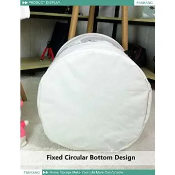 FANKANG Storage Basket, Nursery Hamper Canvas Laundry Basket Foldable with Waterproof PE Coating Large Storage Baskets for Kids Boys and Girls, Office, Bedroom, Clothes,Toys（Love Elephant）