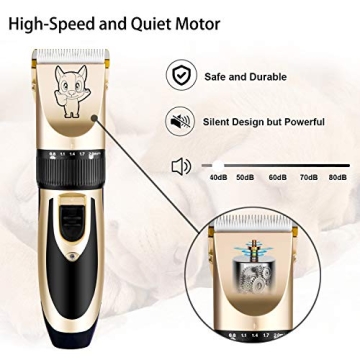 Ultra-Quiet Rechargeable Pet Grooming Clippers Dogs Cats