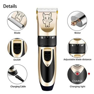 Ultra-Quiet Rechargeable Pet Grooming Clippers Dogs Cats