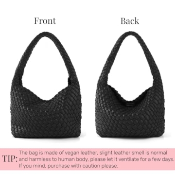 Eco-Friendly Woven Handbag Stylish Vegan Leather Shopper Bag