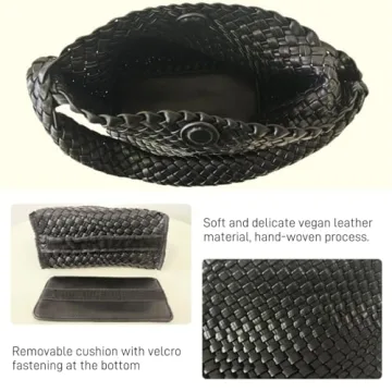 Eco-Friendly Woven Handbag Stylish Vegan Leather Shopper Bag